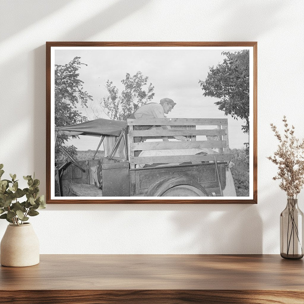 Migrant Family Prepares to Leave Oklahoma for California 1939