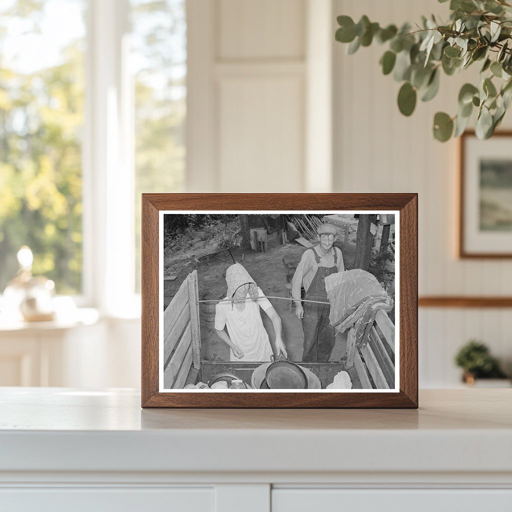 Elmer Thomas Family Loading Truck Muskogee Oklahoma 1939
