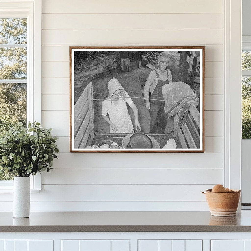 Elmer Thomas Family Loading Truck Muskogee Oklahoma 1939
