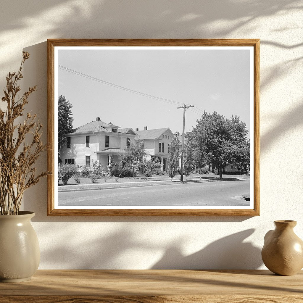 Vintage Muskogee Oklahoma Houses July 1939 Photo