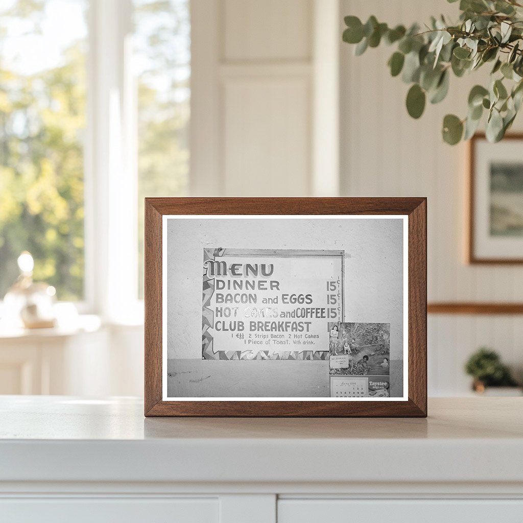 1939 Vintage Family-Style Restaurant Menu Muskogee Oklahoma