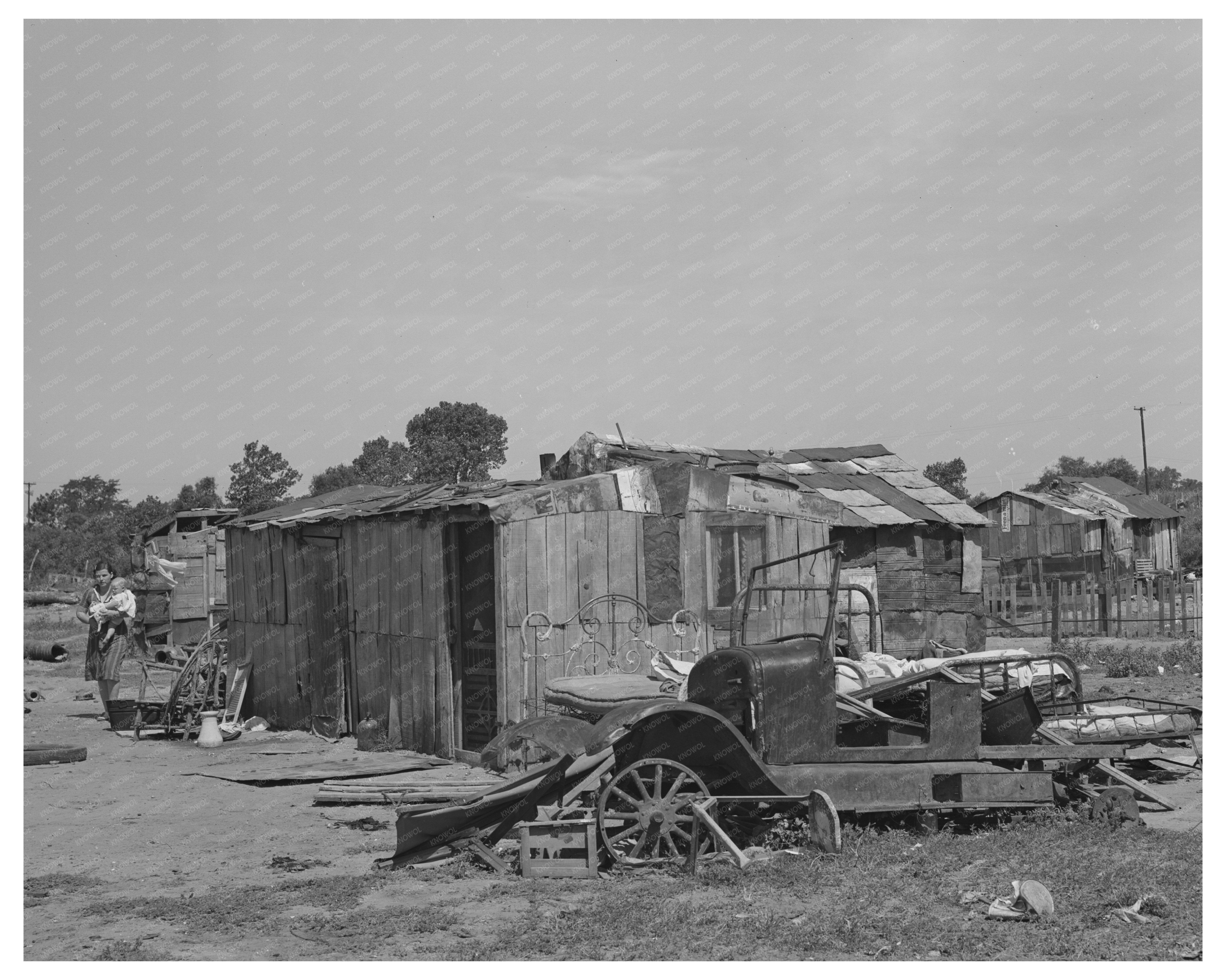 Oklahoma City Family Shack Home July 1939 Image