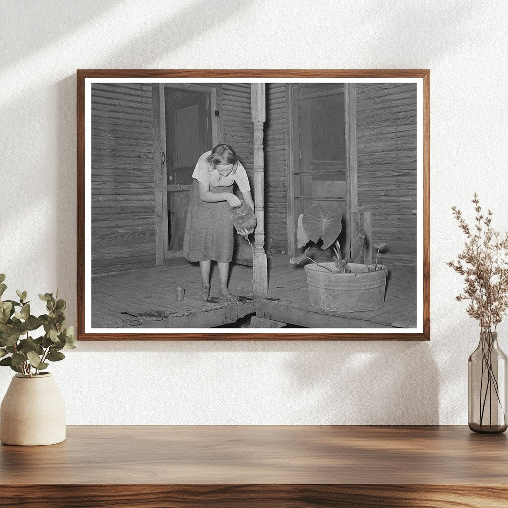 Vintage 1939 Oklahoma Farmhouse Front Porch Scene