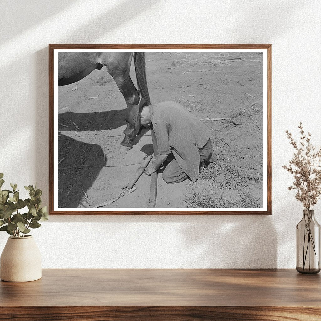 Son of Tenant Farmer Prepares for Work Muskogee 1939