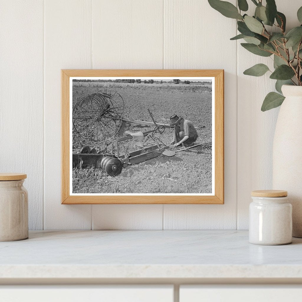 Tenant Farmers Son Operating Disc Harrow Muskogee 1939