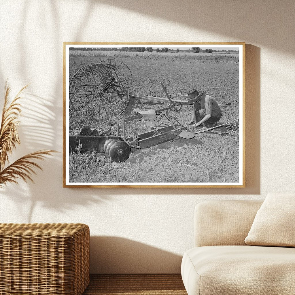 Tenant Farmers Son Operating Disc Harrow Muskogee 1939