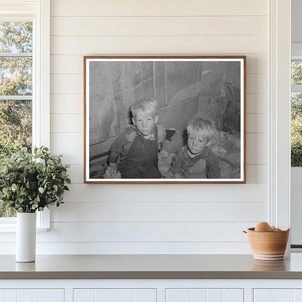 Mays Avenue Camp Children in Shack Oklahoma City 1939