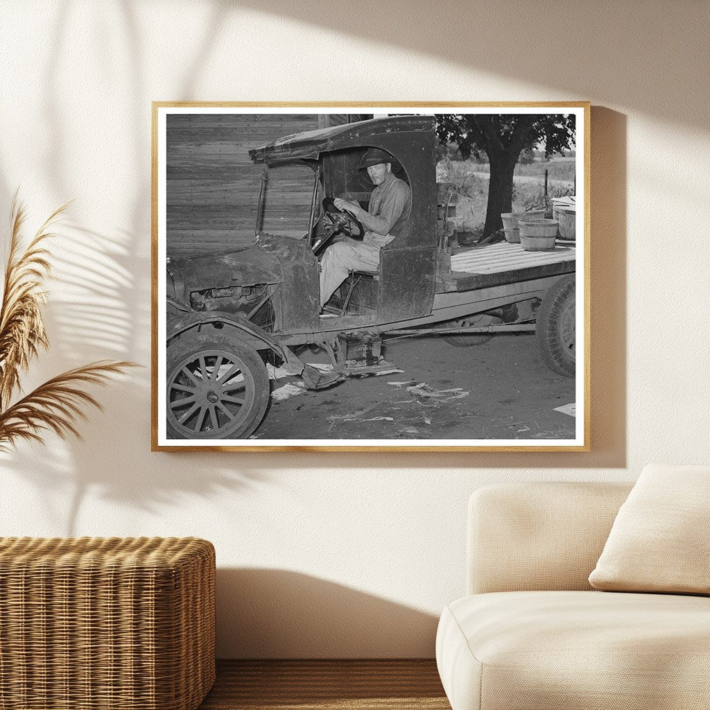 Tenant Farmer in Truck Muskogee Oklahoma July 1939