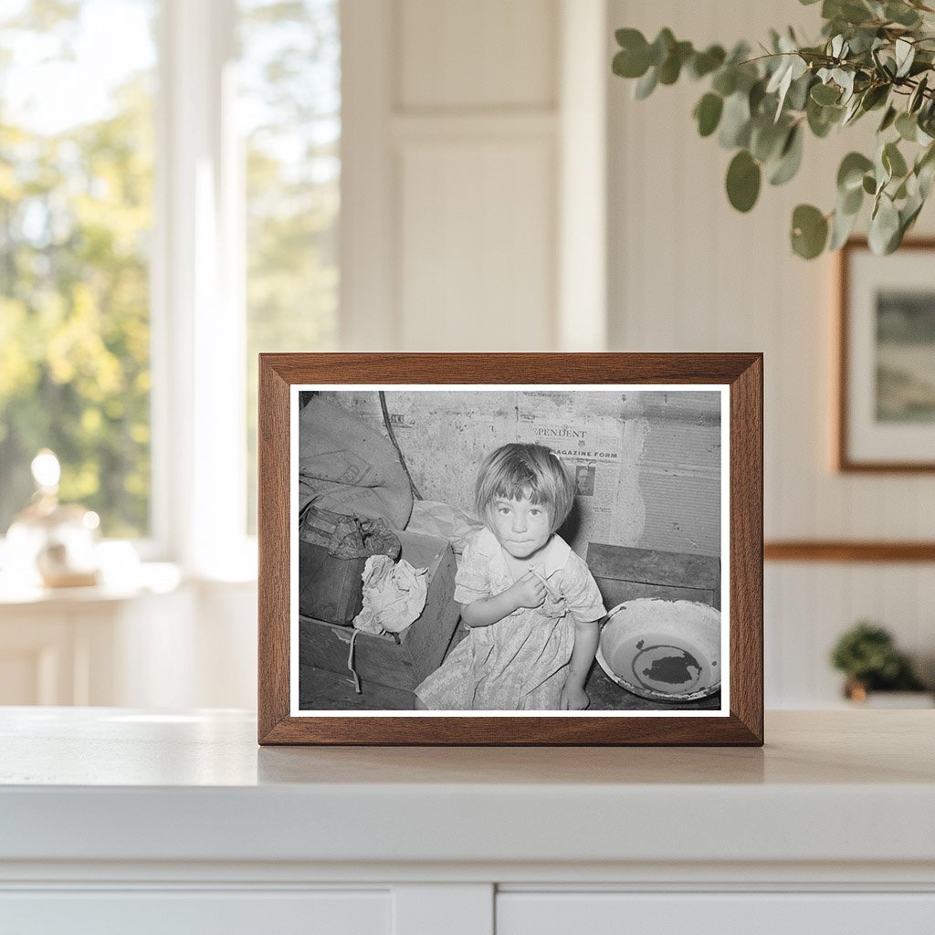 Young Girl in Shack Home Oklahoma City July 1939