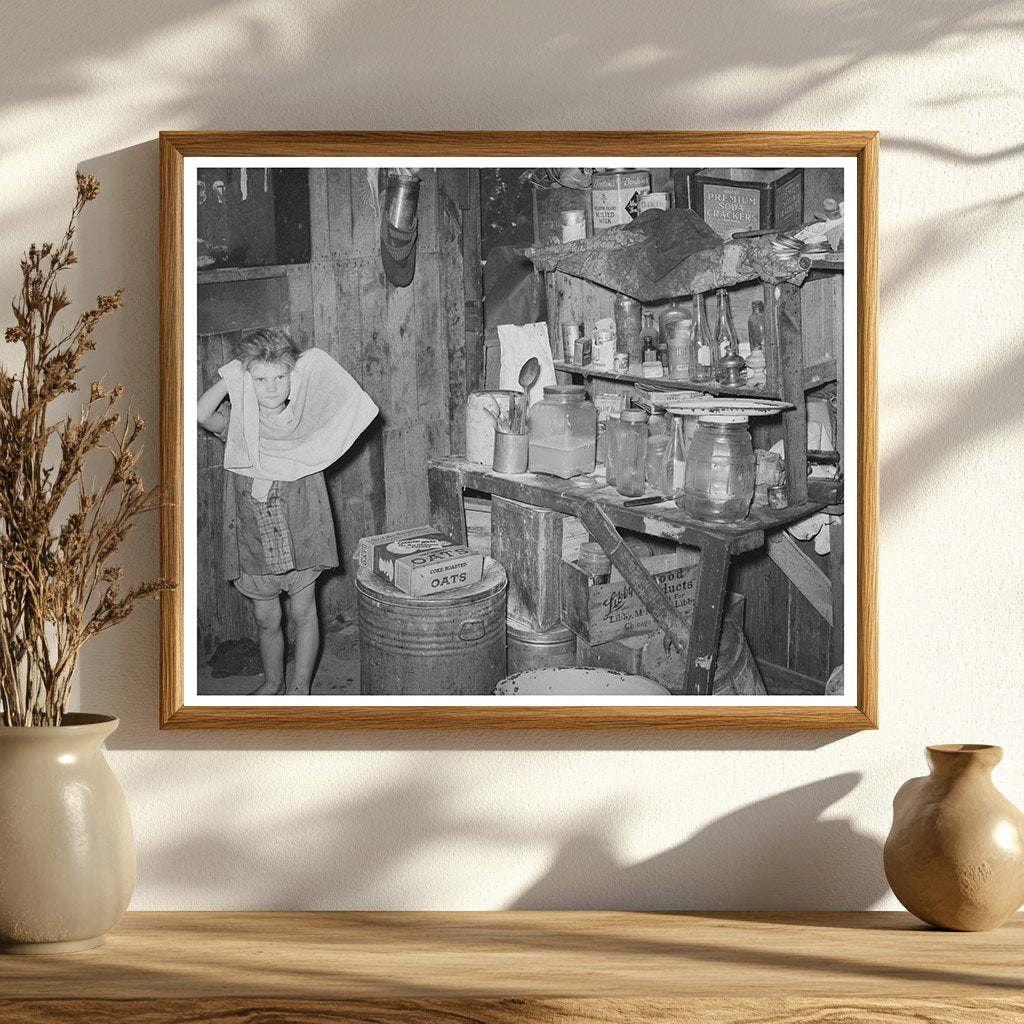 1939 Interior of Family Shack Home in Oklahoma City