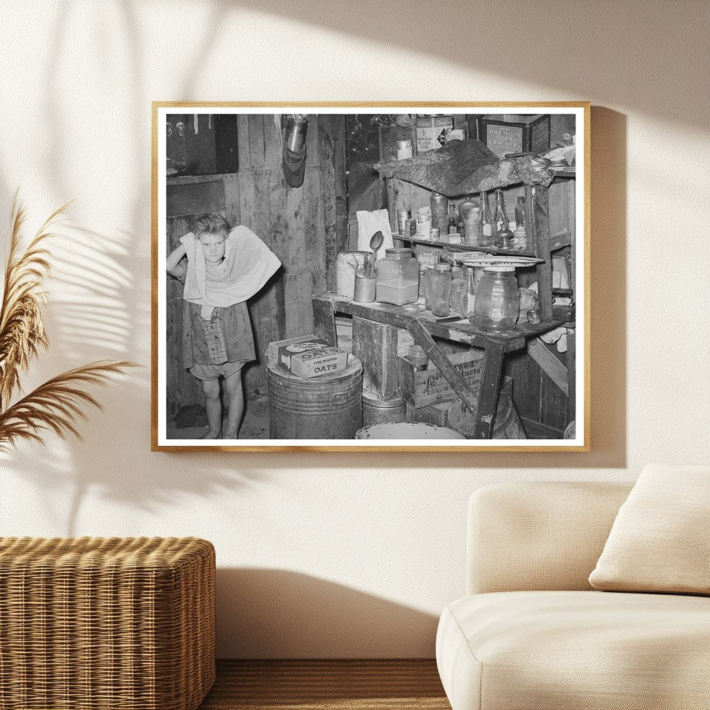 1939 Interior of Family Shack Home in Oklahoma City