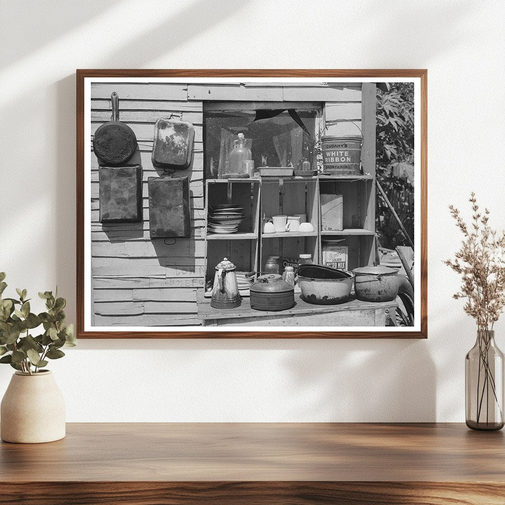 Pans and Outdoor Kitchen Cupboard Oklahoma City 1939