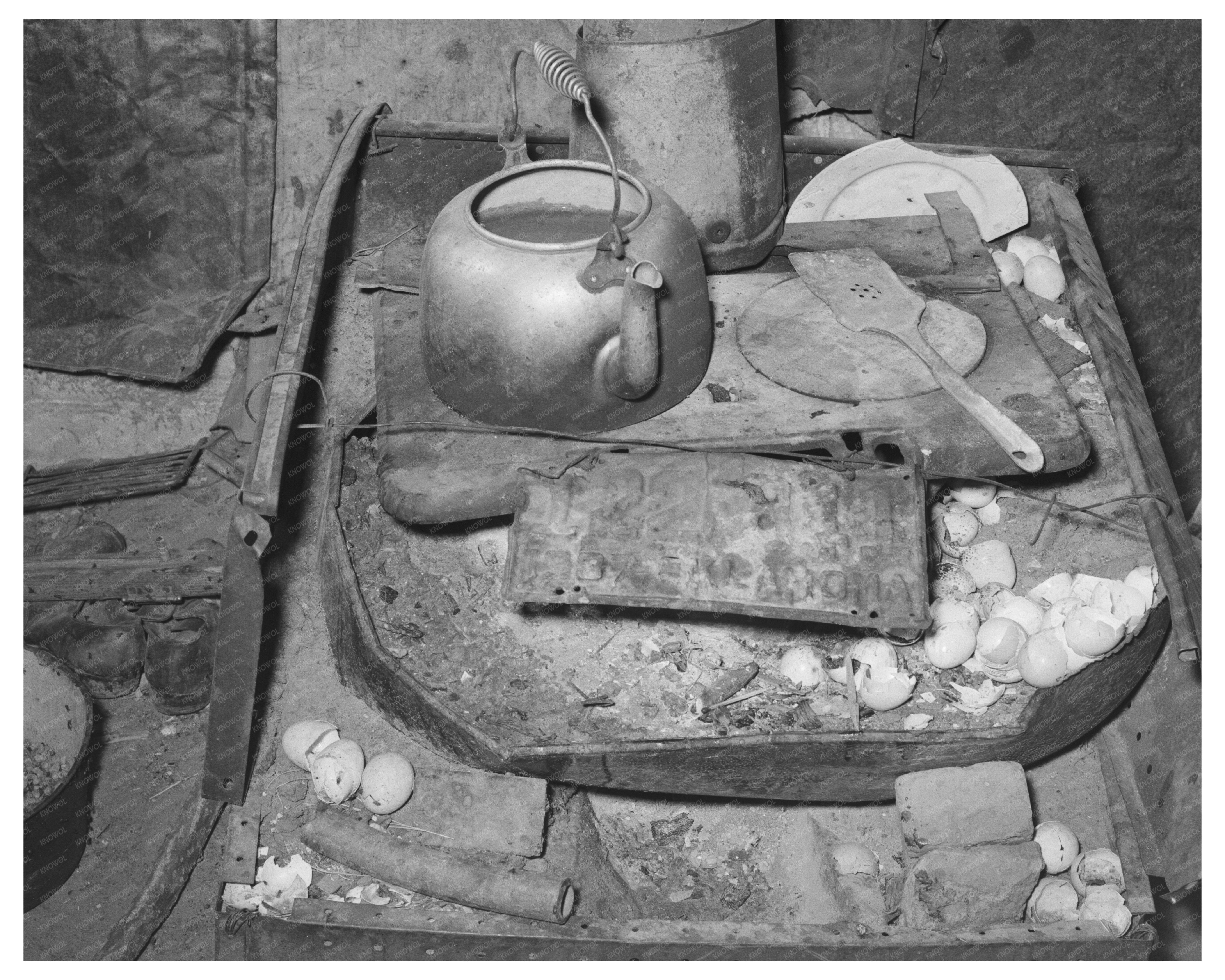 Vintage Stove in Family Camp Oklahoma City 1939