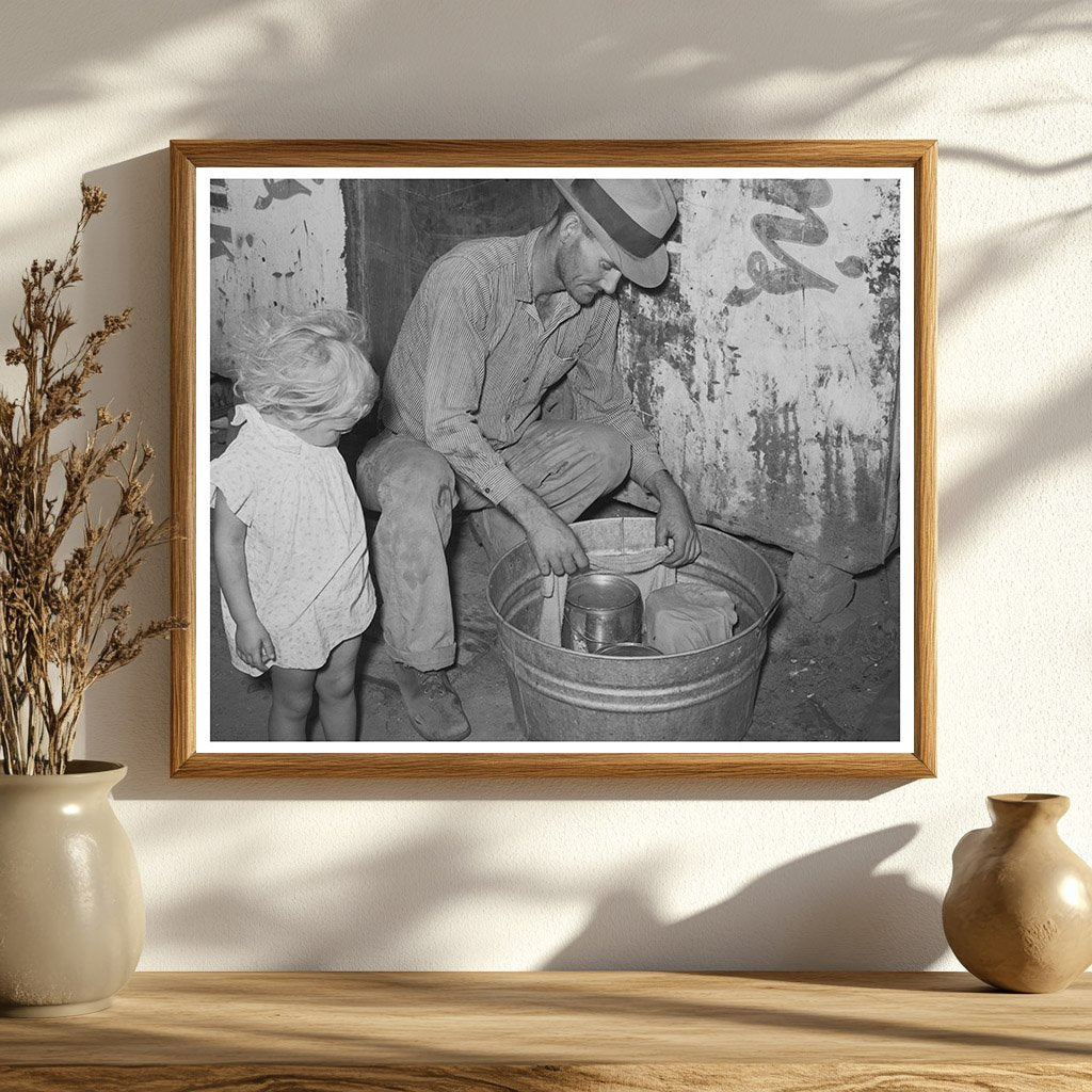 Oklahoma City Camp Resident Cooling Milk July 1939