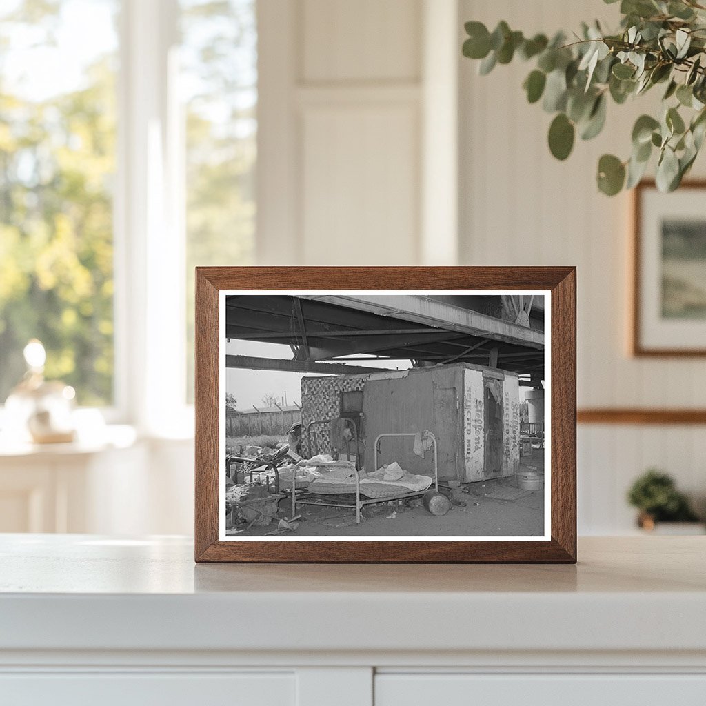 Shack Home Under Mays Avenue Camp Bridge Oklahoma City 1939