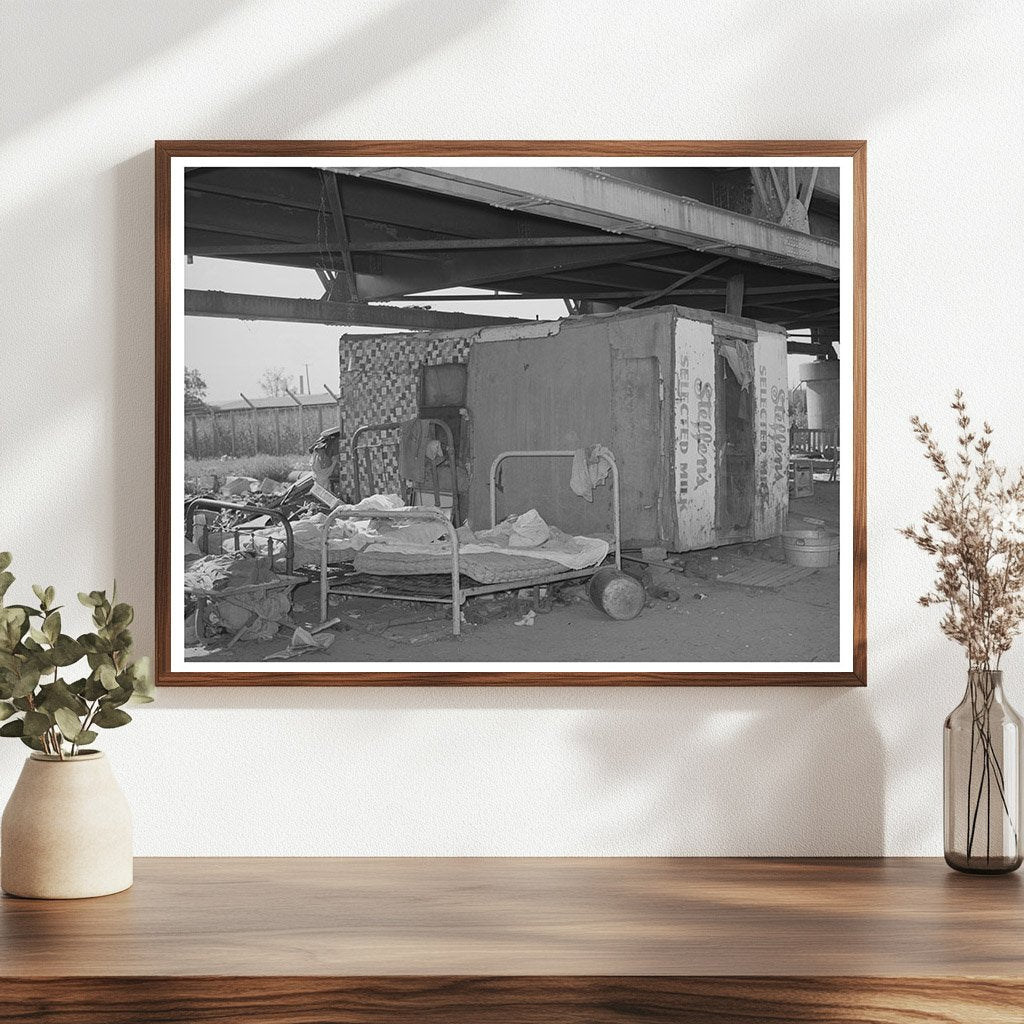 Shack Home Under Mays Avenue Camp Bridge Oklahoma City 1939