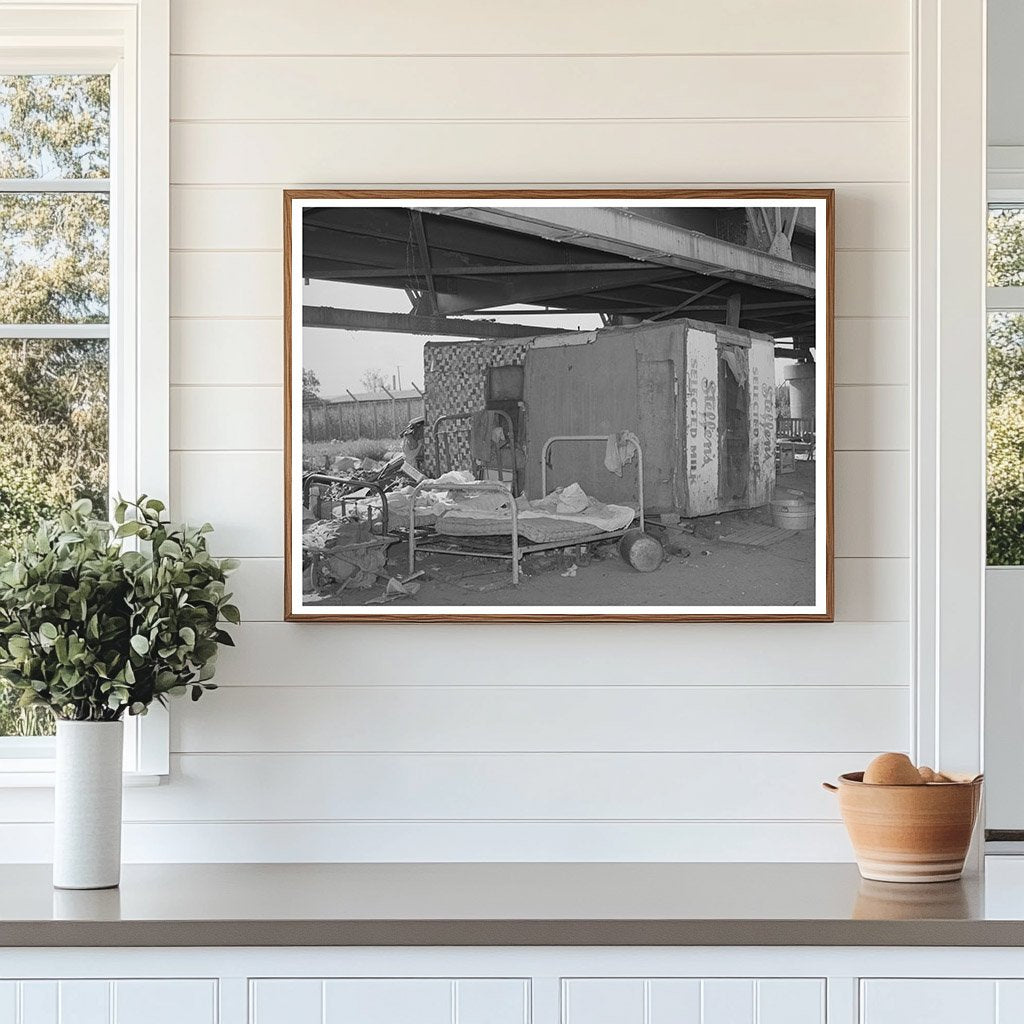 Shack Home Under Mays Avenue Camp Bridge Oklahoma City 1939