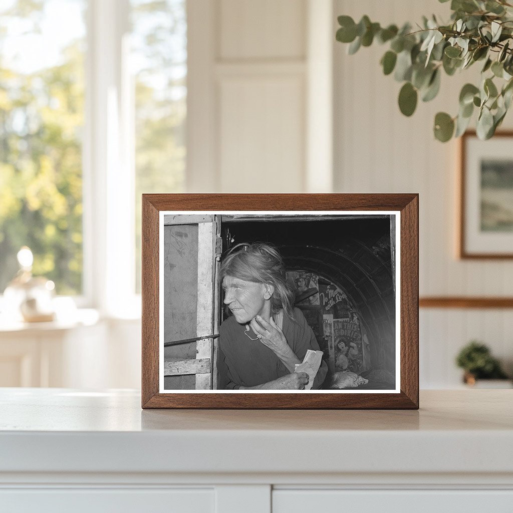 1939 Vintage Photo of Woman in Oklahoma City Transient Camp