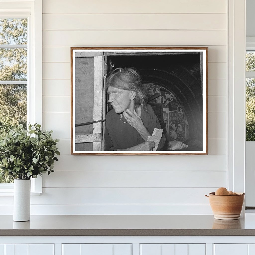 1939 Vintage Photo of Woman in Oklahoma City Transient Camp