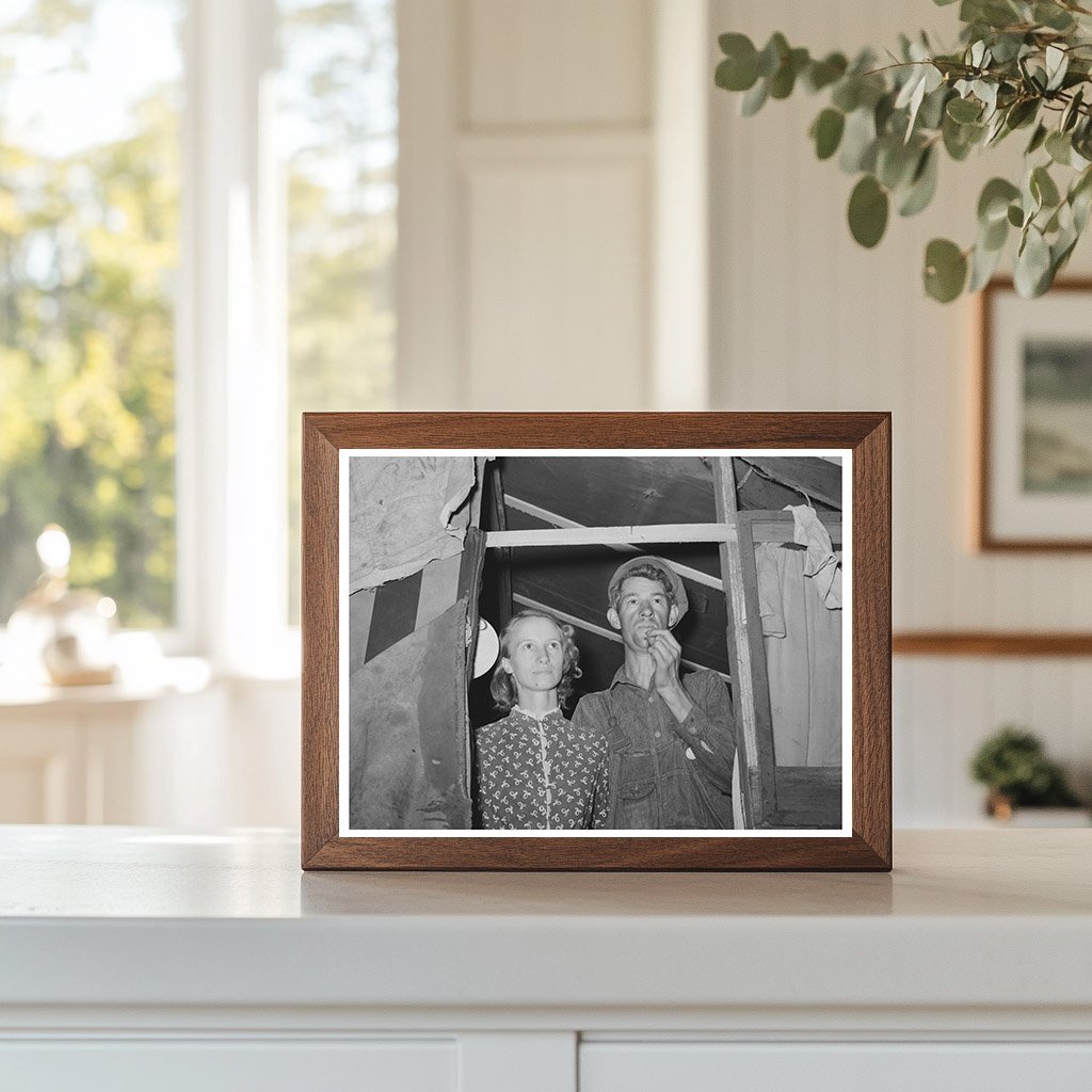 Young Couple in Tent Home Oklahoma City July 1939