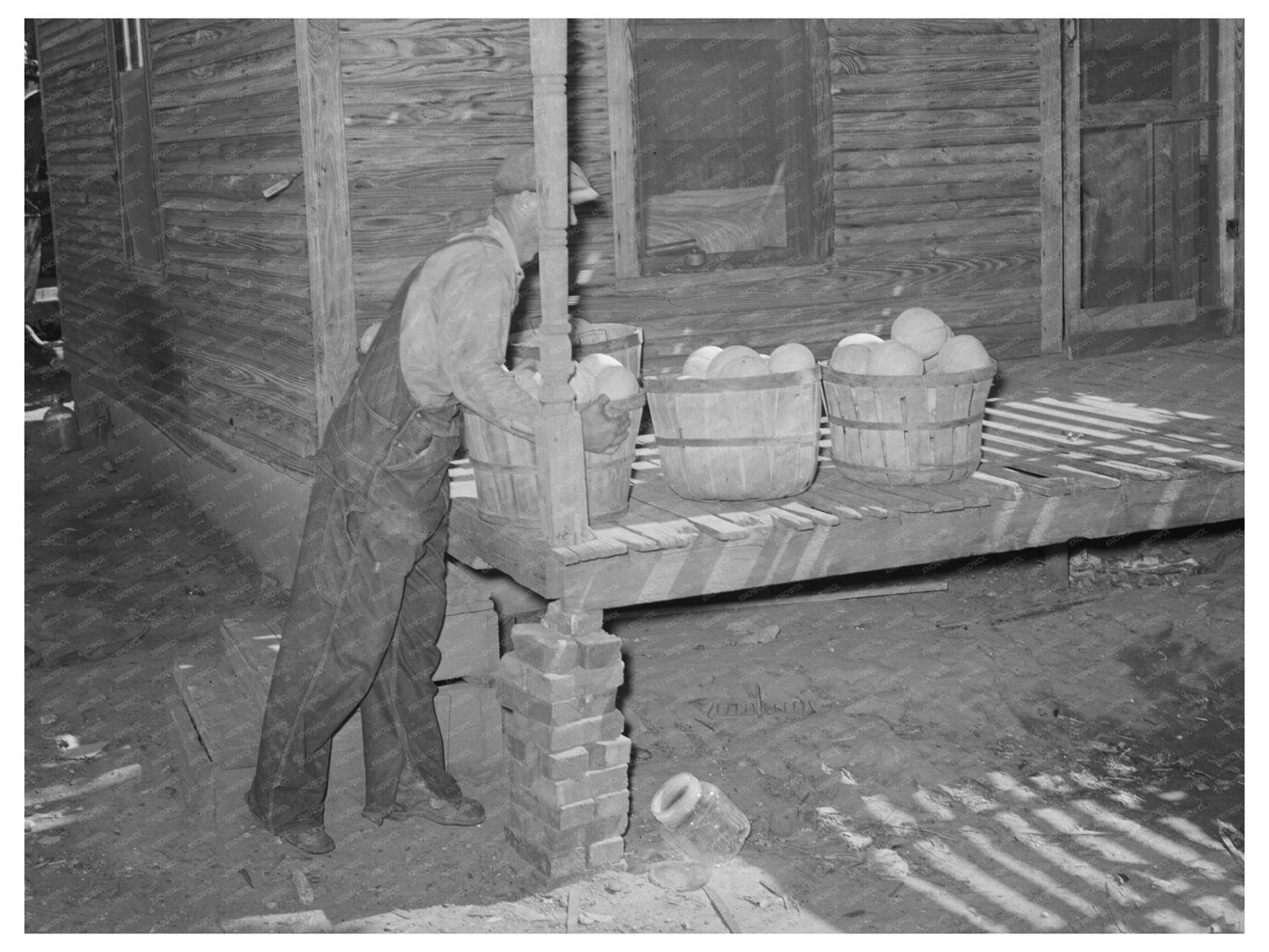 Muskogee Oklahoma Fruit Baskets Porch July 1939