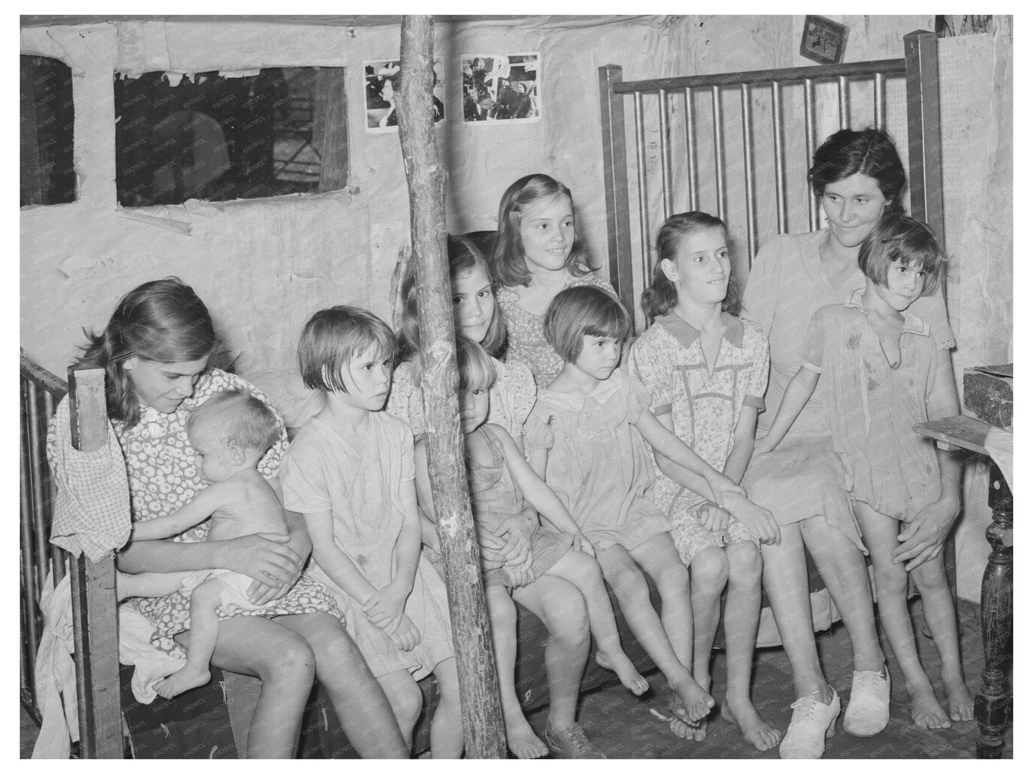 Family in Oklahoma Camp July 1939 Hospitalized Father