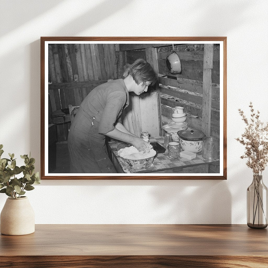 Mays Avenue Camp Resident Prepares Biscuits July 1939