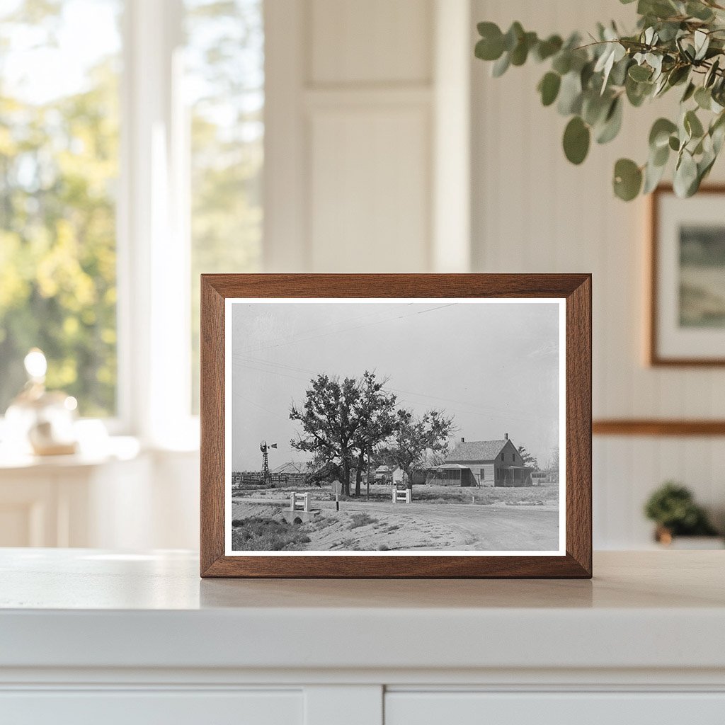 Vintage Farmstead Near Cimarron Kansas August 1939