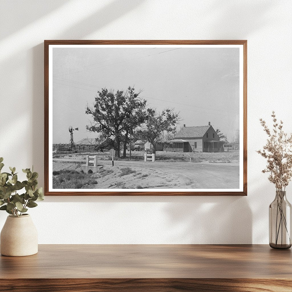 Vintage Farmstead Near Cimarron Kansas August 1939