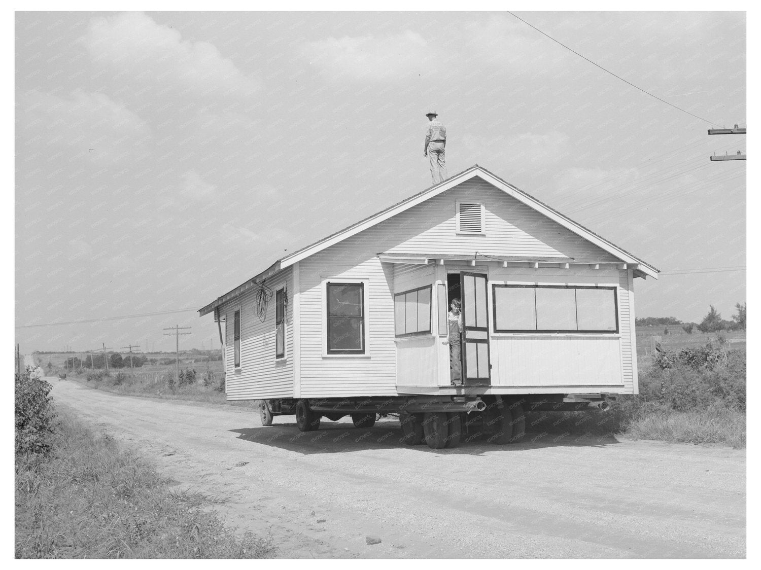 Seminole Oklahoma House Moving Scene August 1939