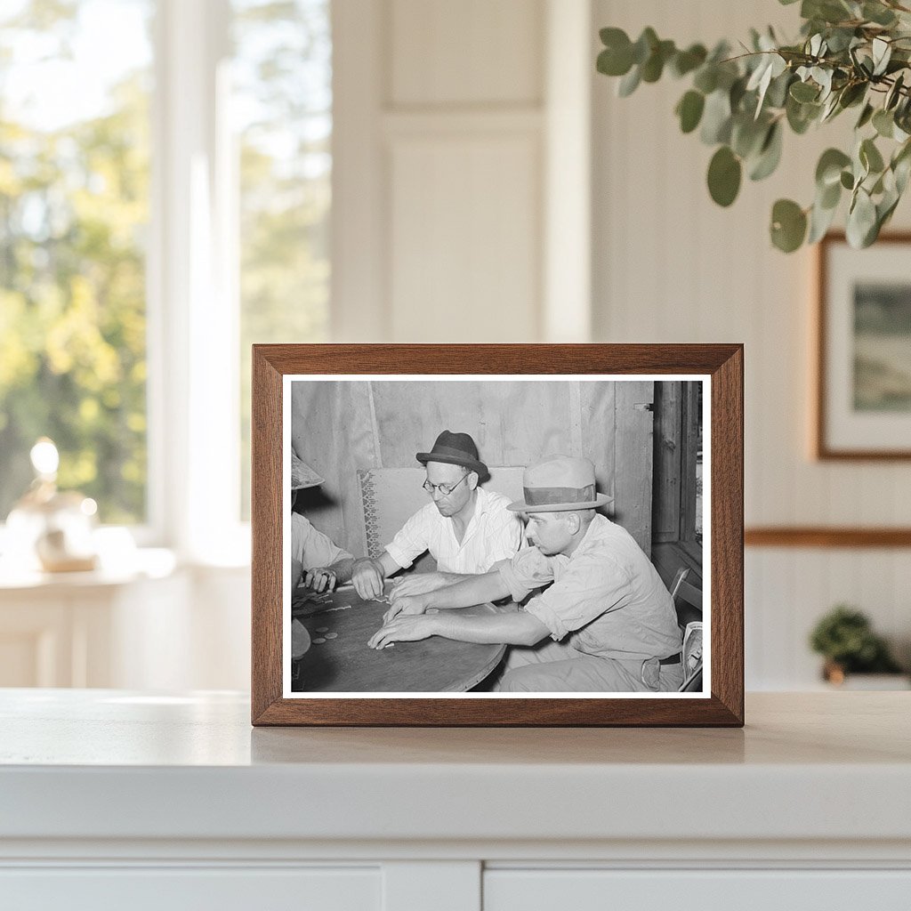 Domino Players at Seminole Oil Field Oklahoma August 1939