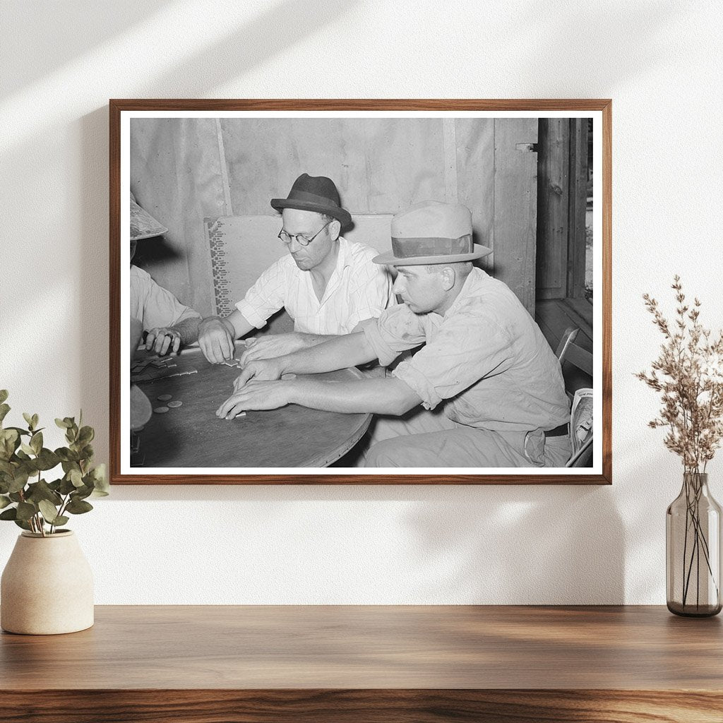 Domino Players at Seminole Oil Field Oklahoma August 1939
