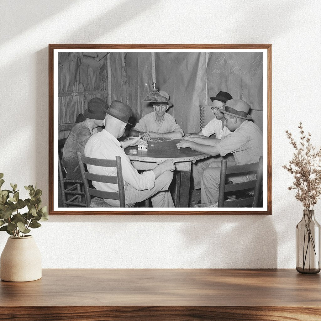 Workers Playing Dominoes at Seminole Oil Field 1939