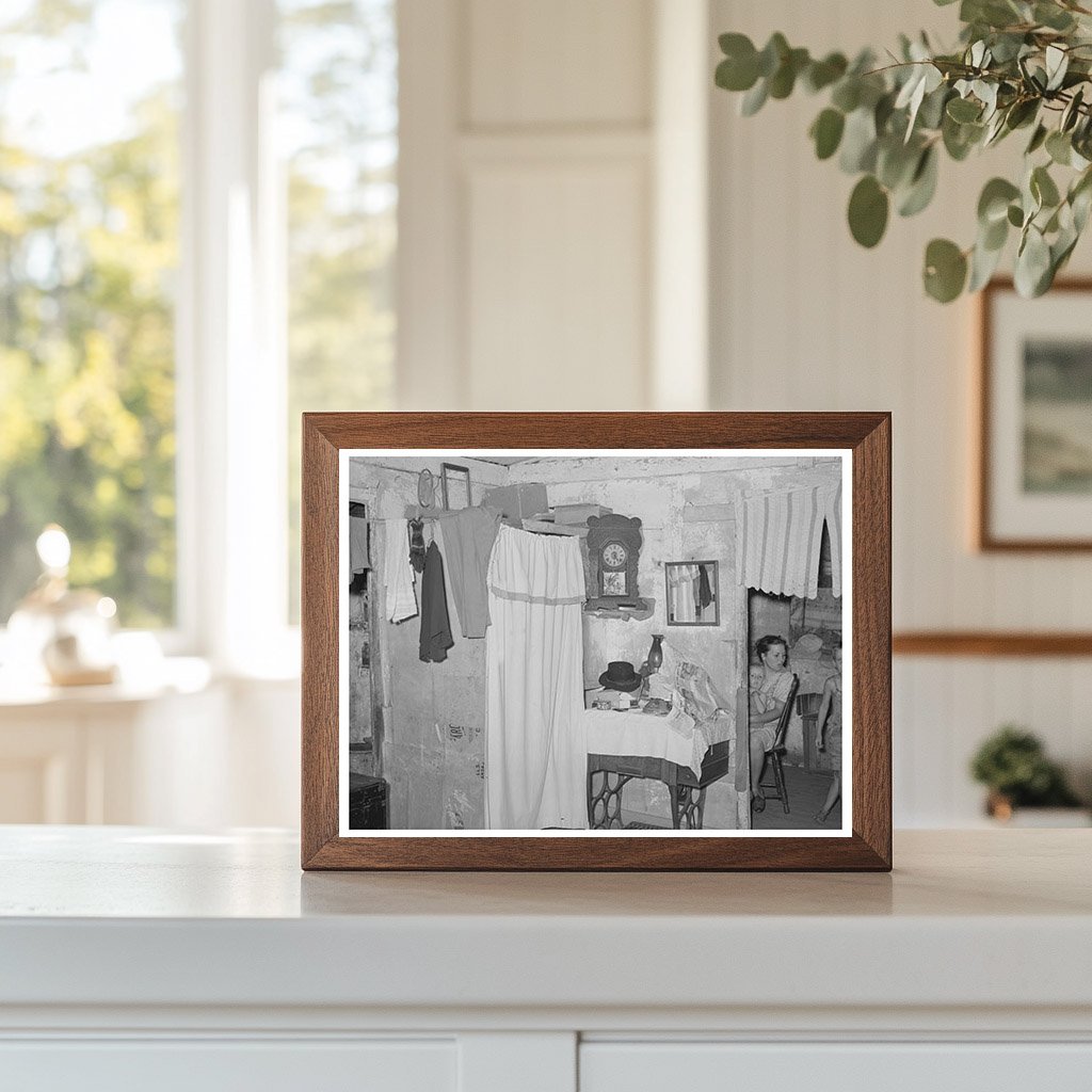 Vintage Home Interior of Unemployed Oil Worker 1939