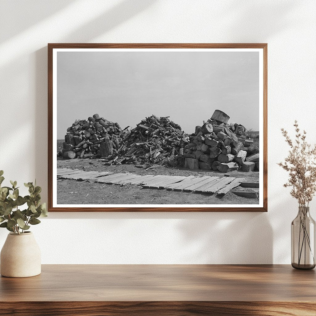 Woodpile on Farmstead in Sheridan County Kansas August 1939