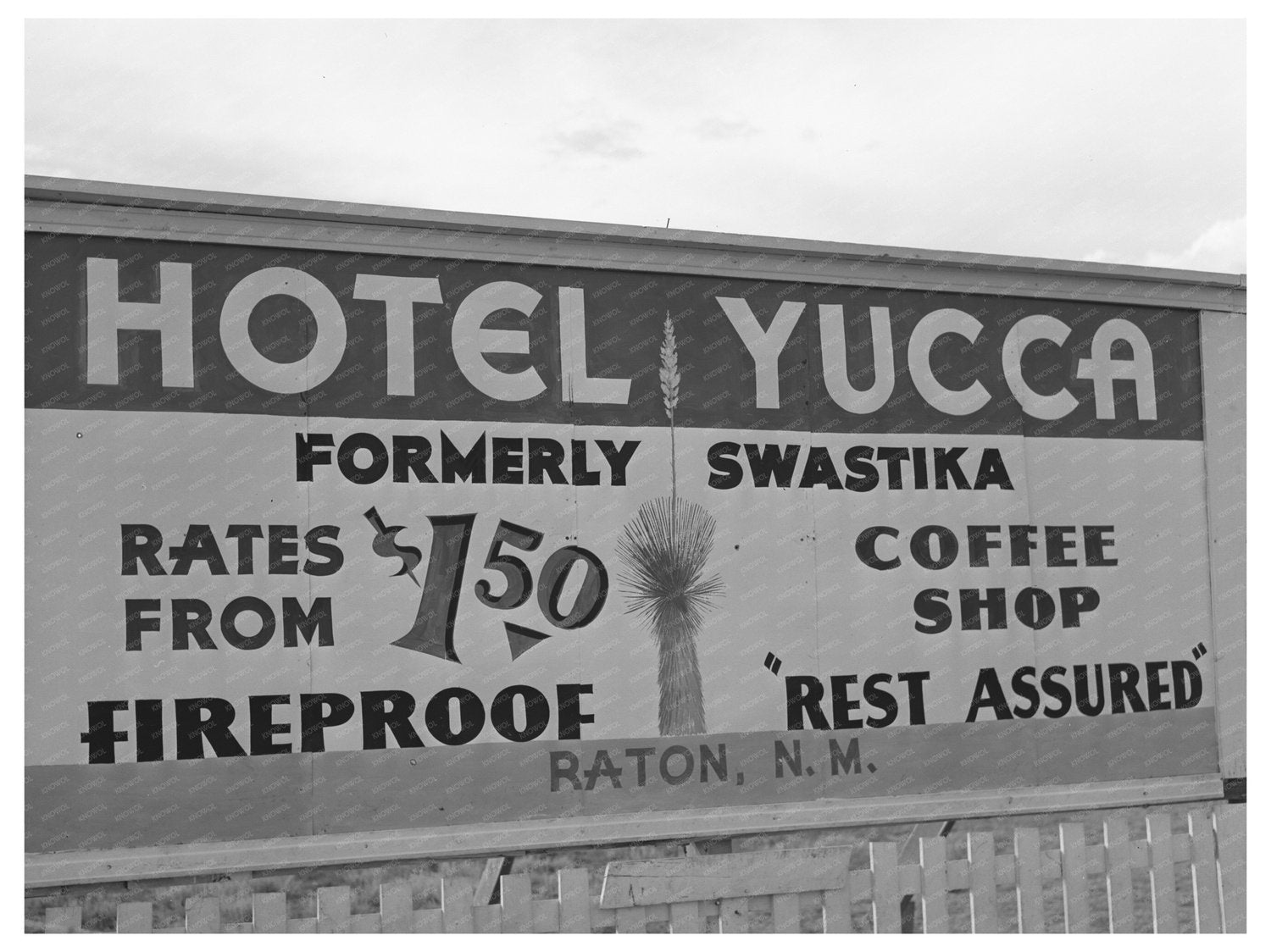 Roadside Sign in Capulin New Mexico September 1939