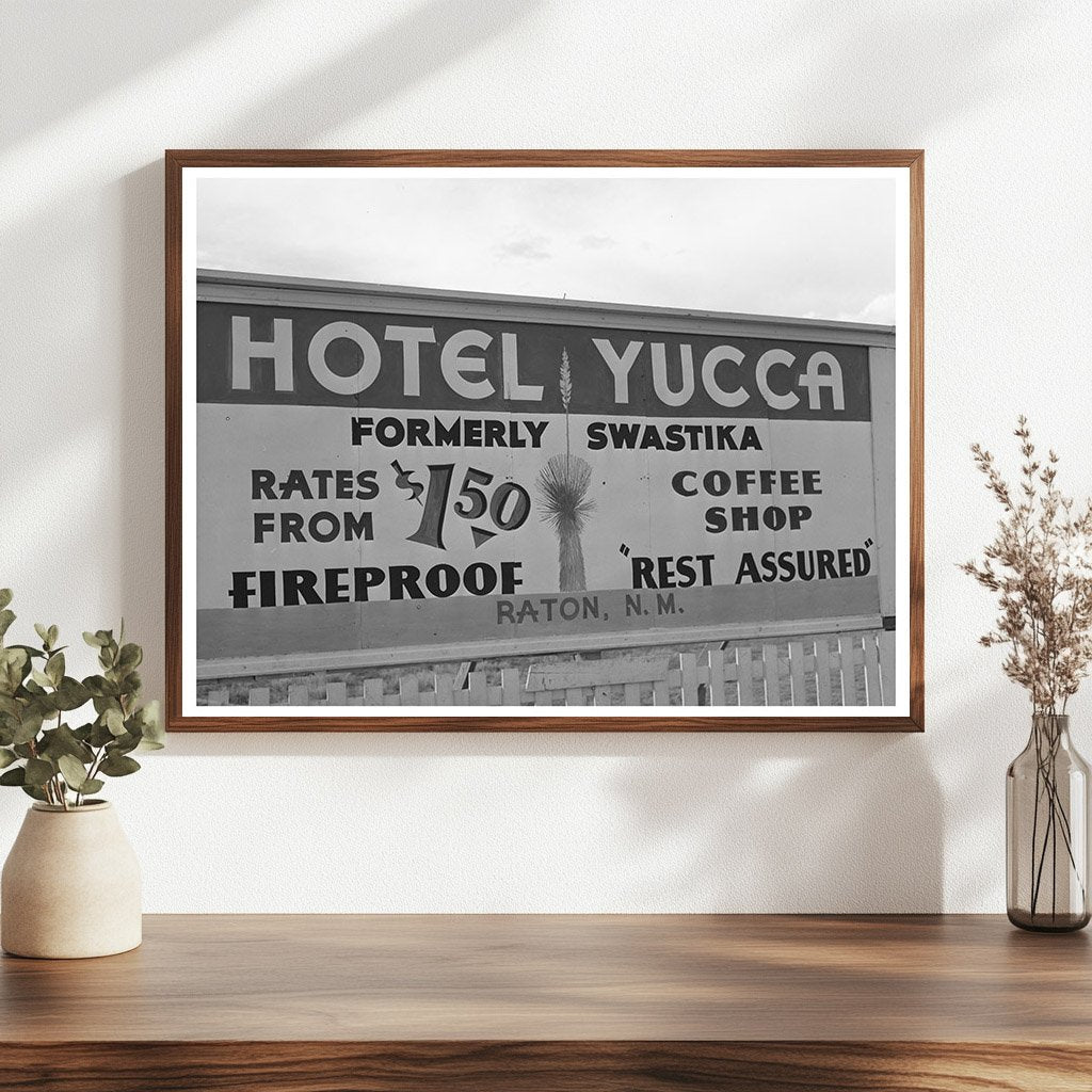 Roadside Sign in Capulin New Mexico September 1939