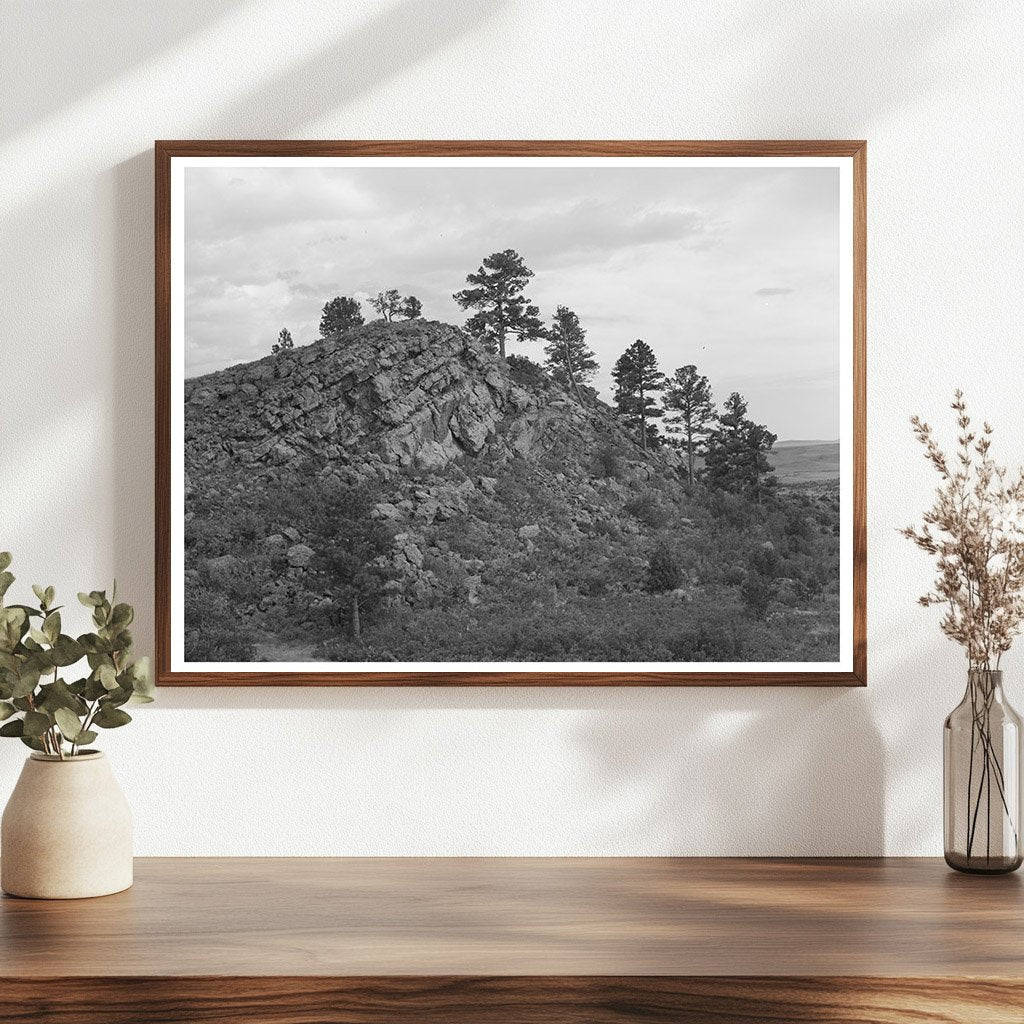 Vintage 1939 Mountain Scene Near Capulin New Mexico