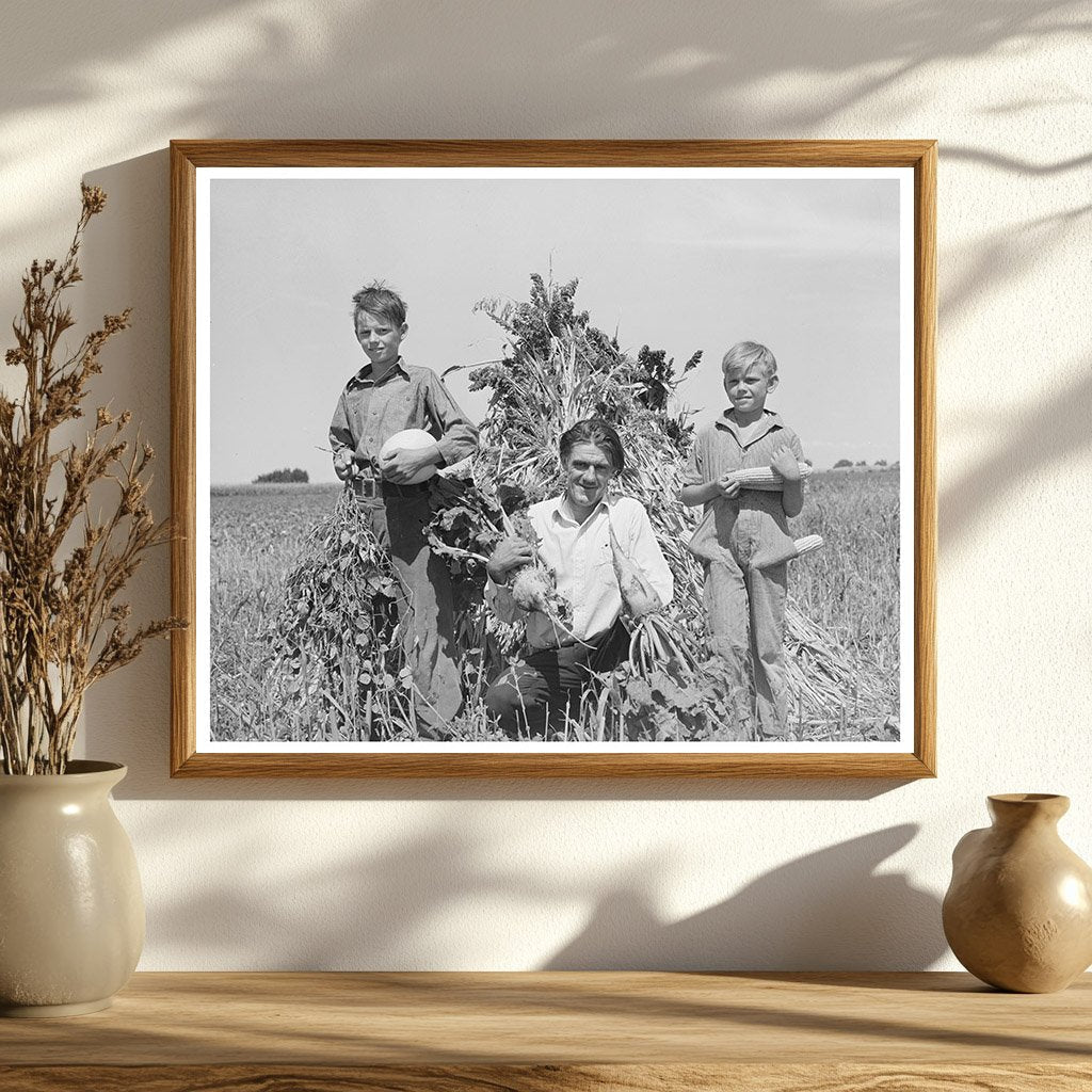 Ernest W. Kirk Jr. with Sons on Farm Colorado 1939