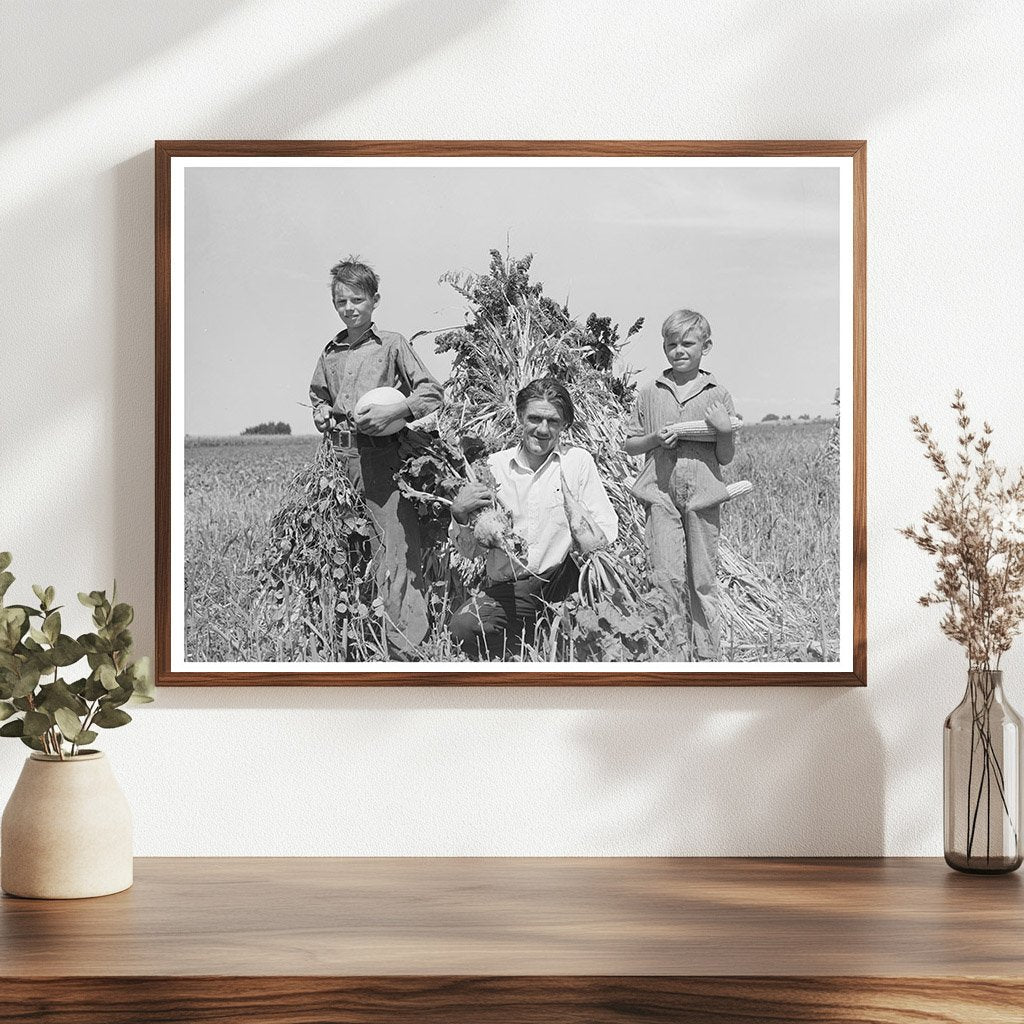 Ernest W. Kirk Jr. with Sons on Colorado Farm 1939