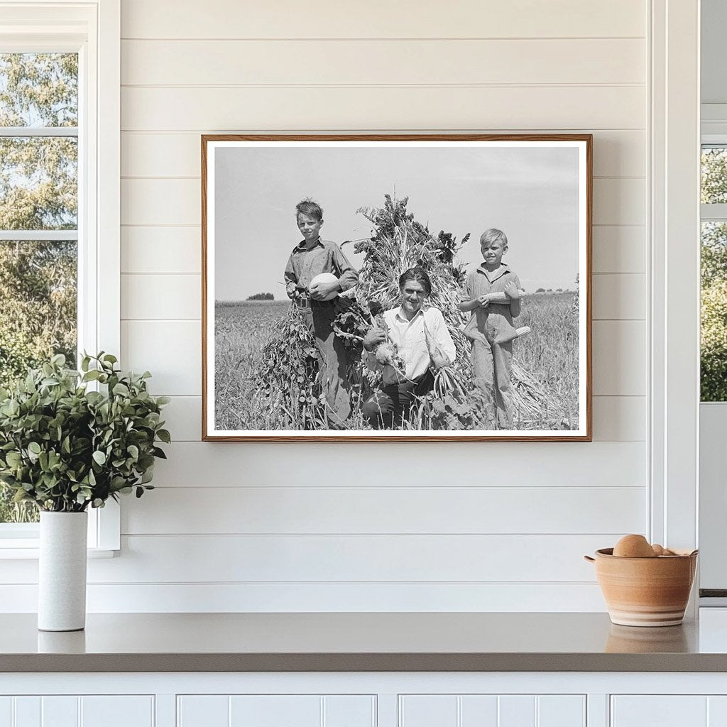 Ernest W. Kirk Jr. with Sons on Colorado Farm 1939