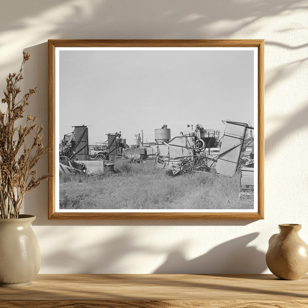 Repossessed Combines in Springfield Colorado 1939
