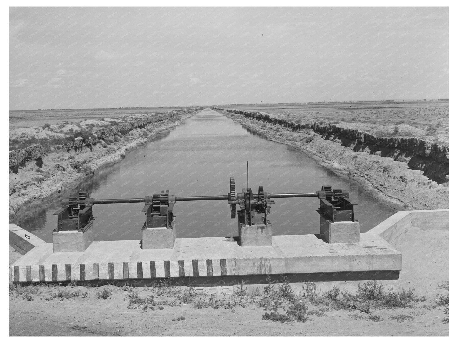 Irrigation Gate and Canal Baca County Colorado 1939
