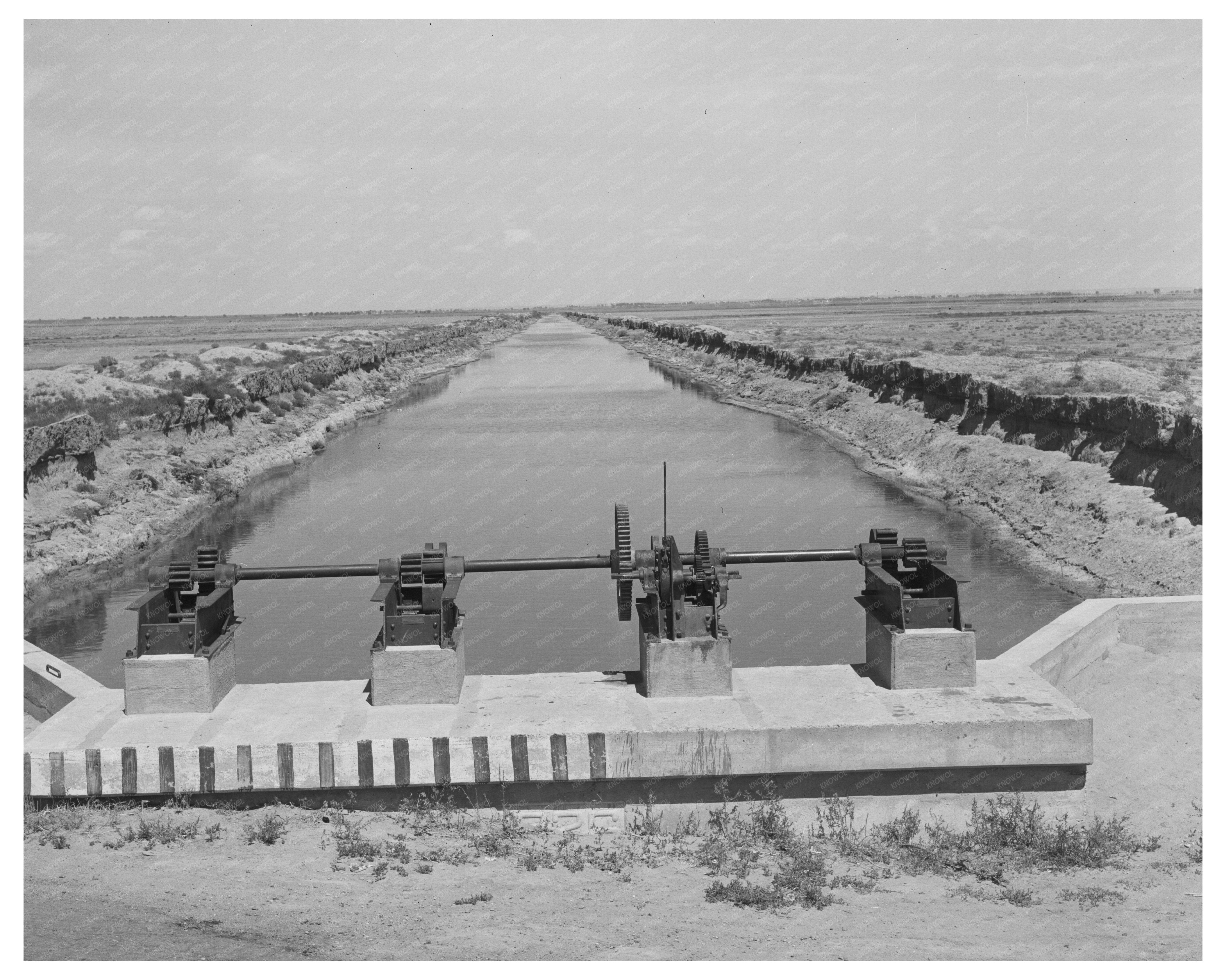 Irrigation Gate and Canal in Ordway Colorado 1939
