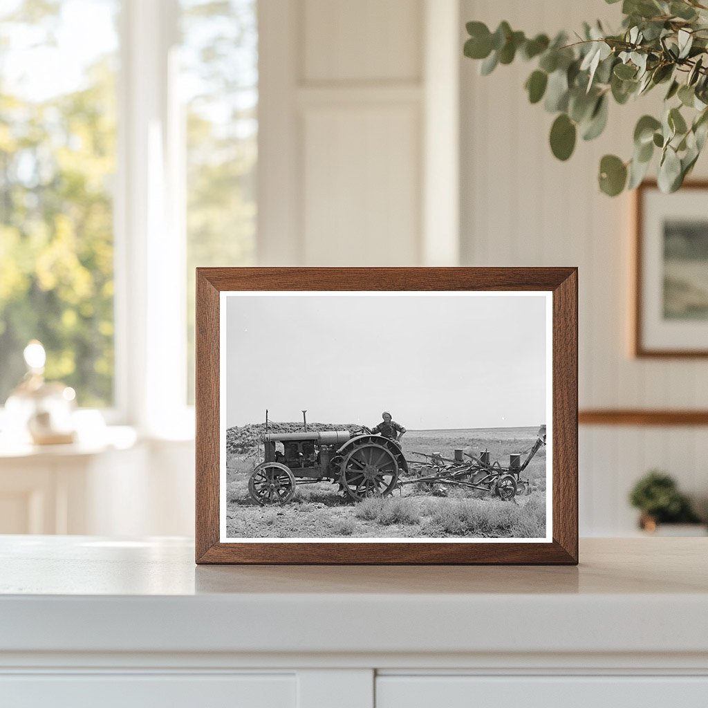 Mr. Bosley Operating Tractor in Baca County Colorado 1939