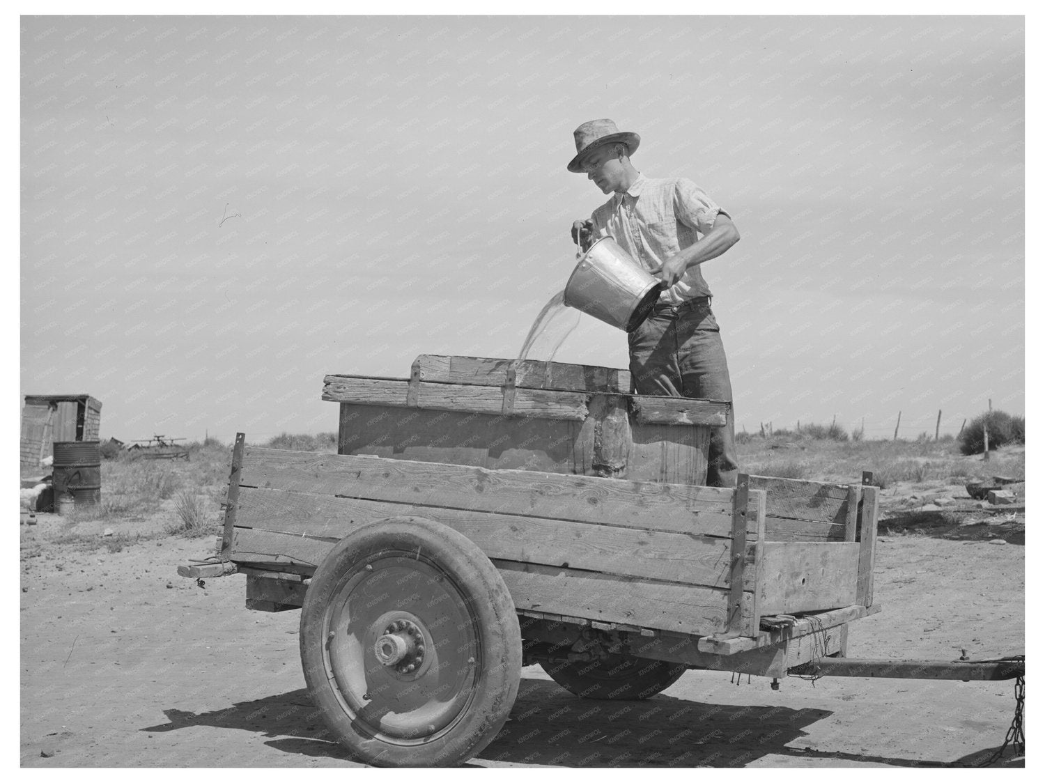 Baca County Colorado Water Tank Scene September 1939