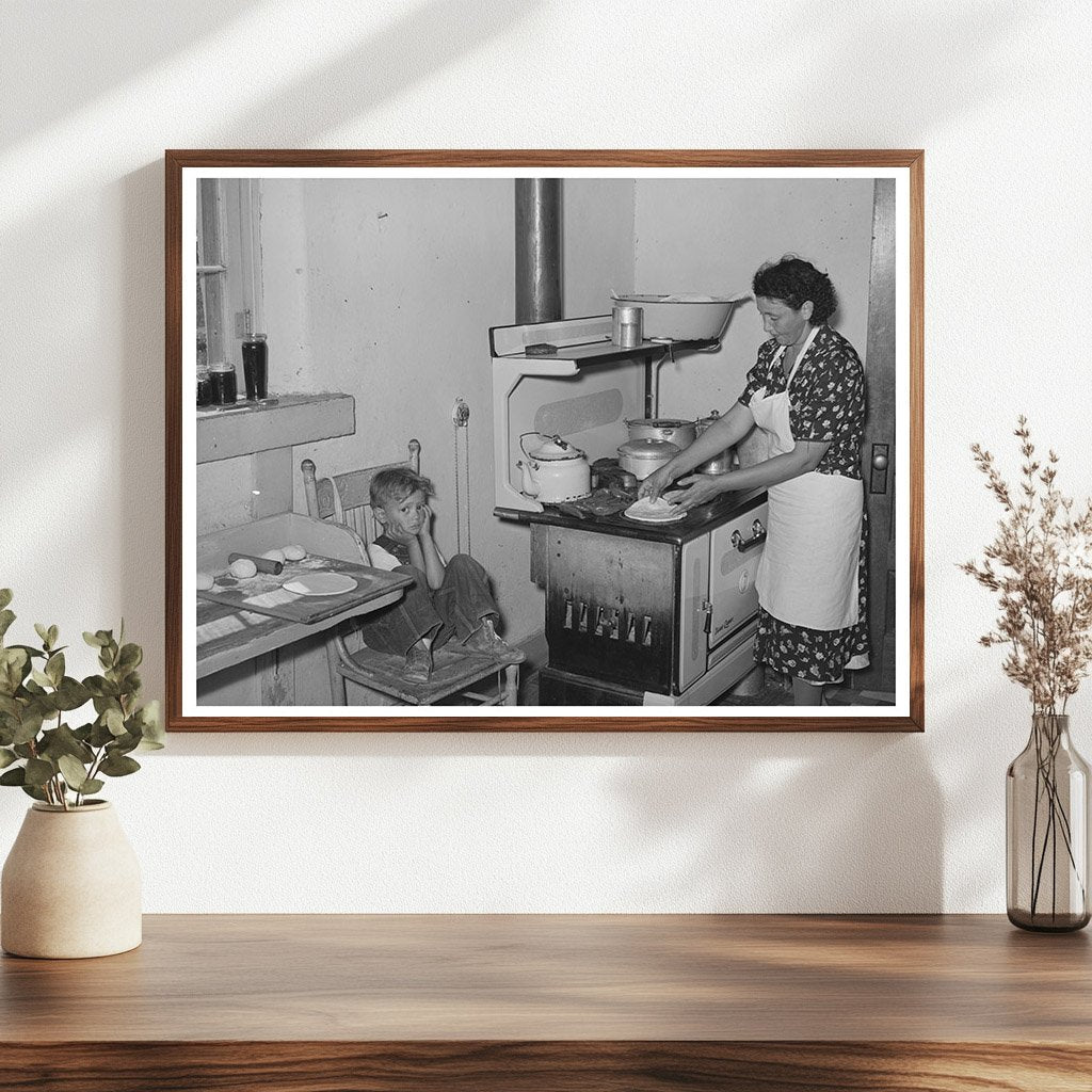 1939 Kitchen Scene of Ofelia Sandoval Making Tortillas