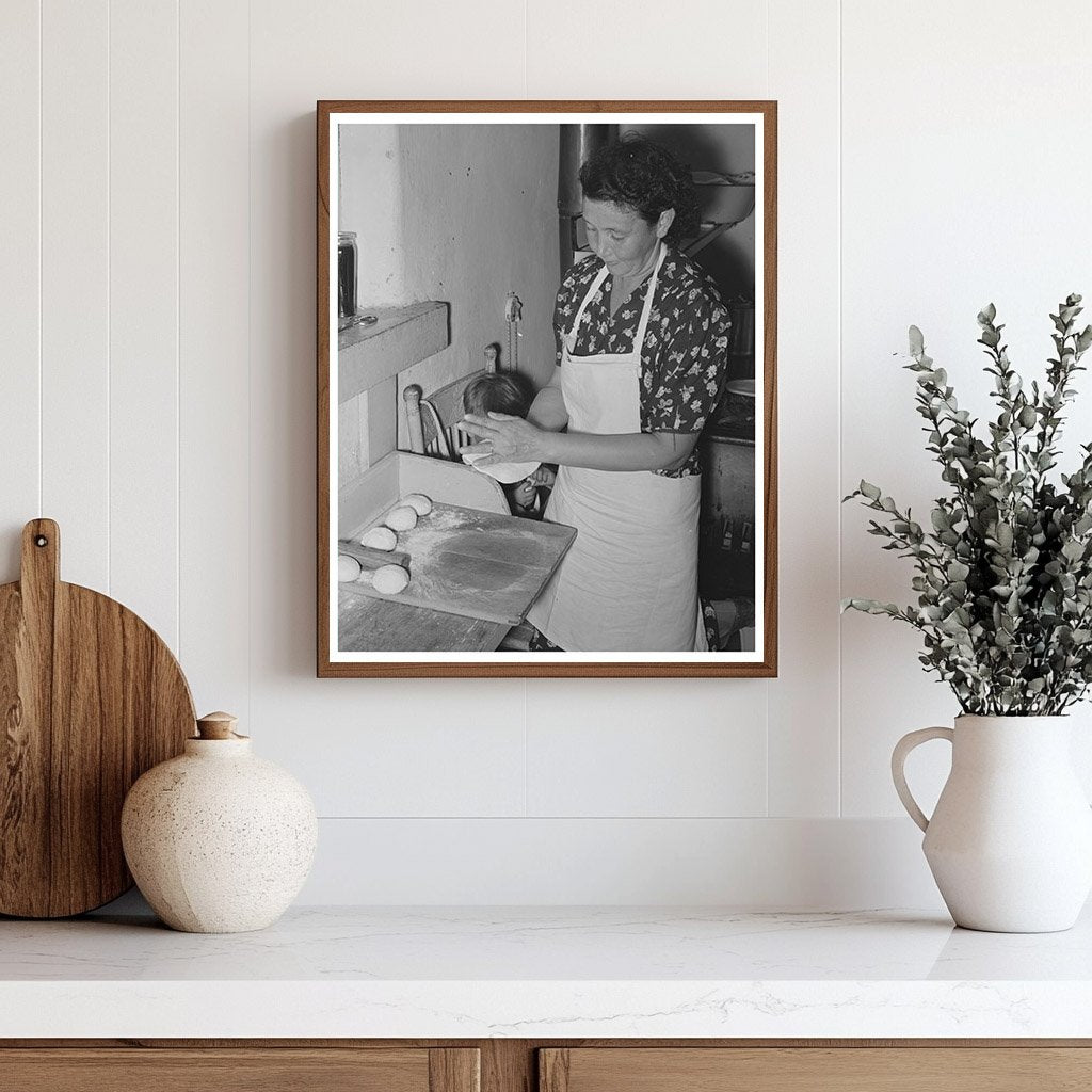 Woman Shaping Tortillas in Taos New Mexico 1939