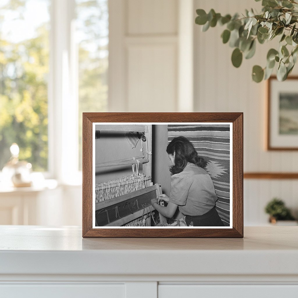 Spanish-American Girl Weaving at WPA Project 1939