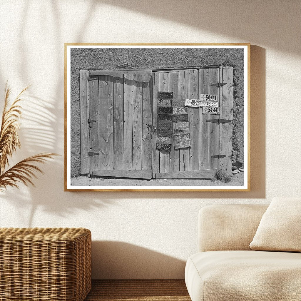 Spanish-American Farmer Garage Door Questa New Mexico 1939